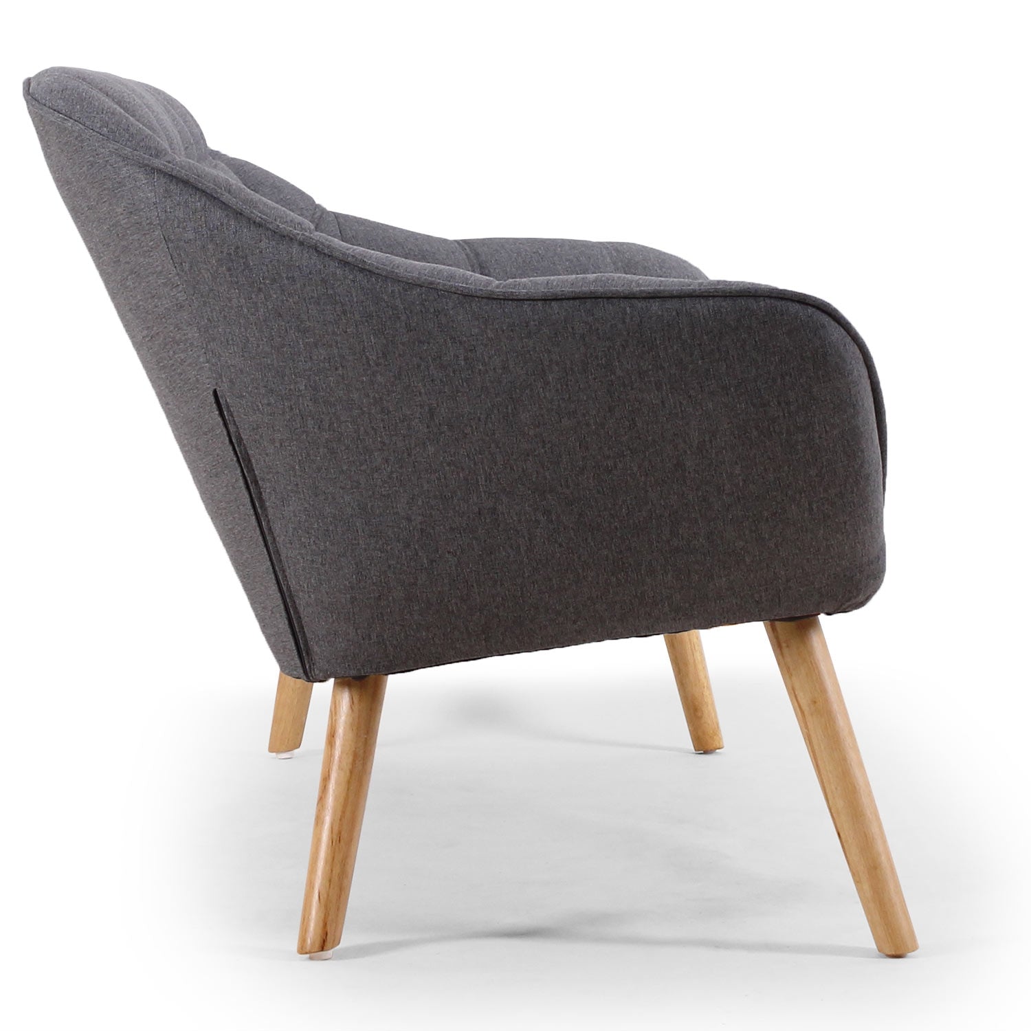 Canapé 3 places Scandinave Zentao Tissu Gris Clair