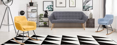 Canapé 3 places Scandinave Zentao Tissu Gris Clair