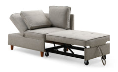Banquette convertible 2 places Billin tissu beige