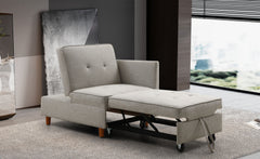 Banquette convertible 2 places Billin tissu beige