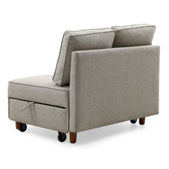 Banquette convertible 2 places Billin tissu beige