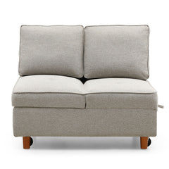 Banquette convertible 2 places Billin tissu beige