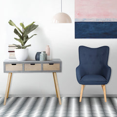 Fauteuil scandinave Klarys tissu Bleu