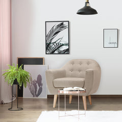 Fauteuil scandinave Savoy Tissu Beige