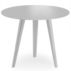 Table d'appoint ronde magnétique en métal argent 45cm