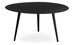 Table basse ronde magnétique en métal noir 90 cm