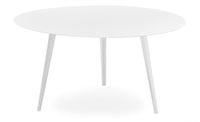 Table basse ronde en métal blanc magnétique 90cm