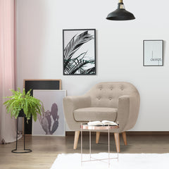 Fauteuil scandinave Savoy Tissu Beige vu de côté