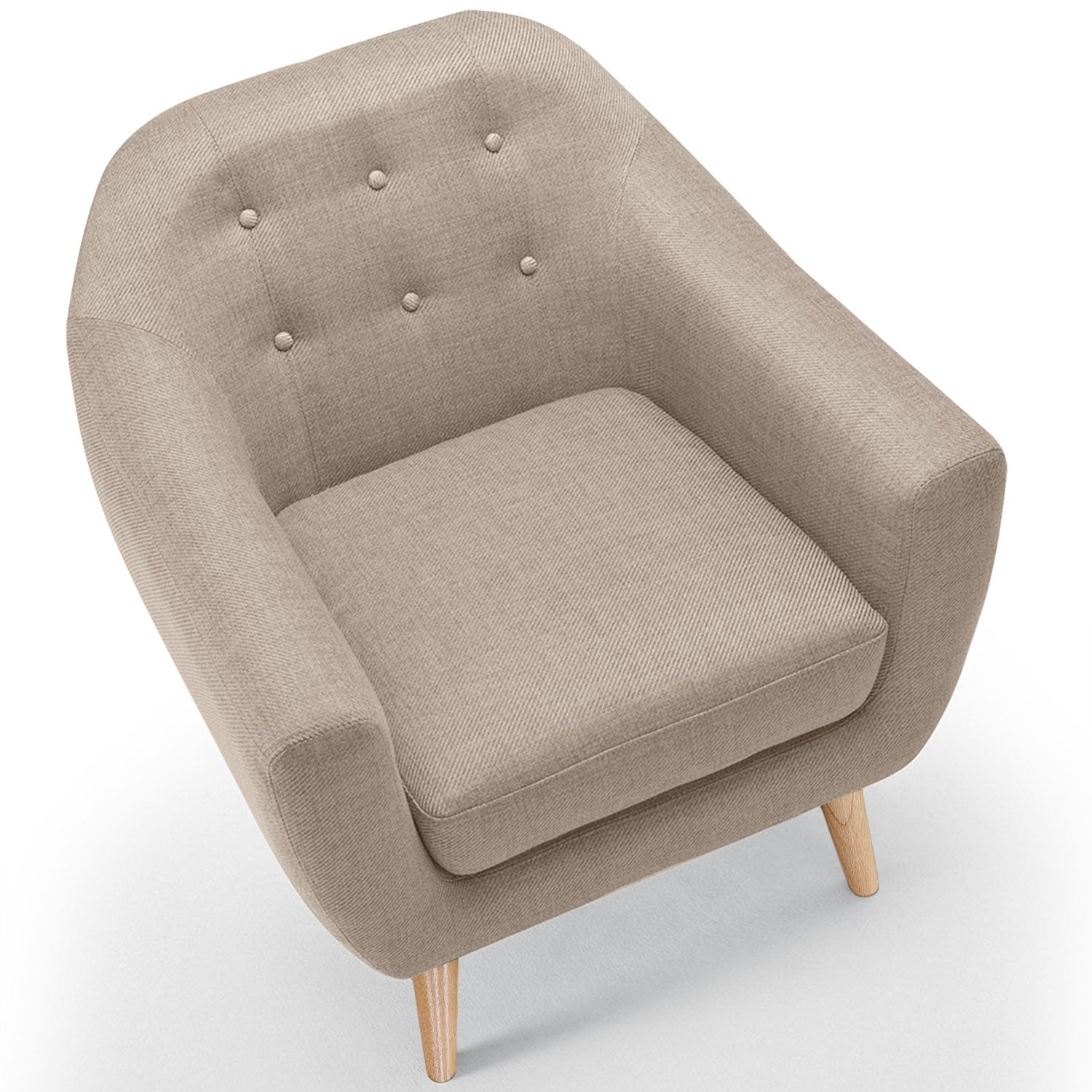 Le fauteuil Savoy beige, fauteuil style scandinave 