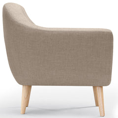 Fauteuil scandinave Savoy Tissu Beige vu de côté