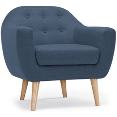 Fauteuil scandinave Savoy Tissu bleu