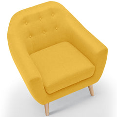 Le fauteuil Savoy jaune, fauteuil style scandinave 