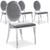 Lot de 4 verres en argenté pour table