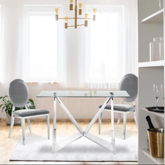 Lot de 4 verres en argenté pour table