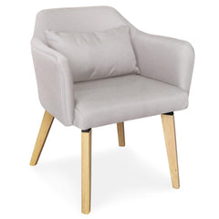 Chaise / Fauteuil scandinave Dantes Tissu Beige