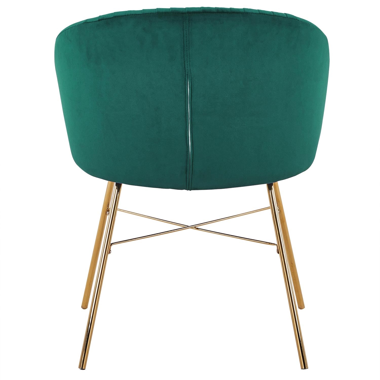 Chaise Smart Velours Vert Pieds Or