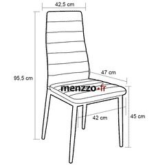 Dimensions de la chaise Sratus