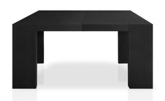 Table console extensible 200cm moulures orientales Nassau Morocco Noir mat