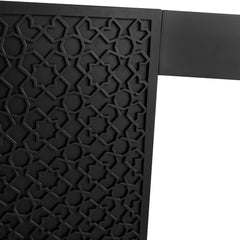 Table console extensible 200cm moulures orientales Nassau Morocco Noir mat