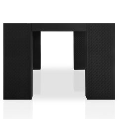 Table console extensible 200cm moulures orientales Nassau Morocco Noir mat