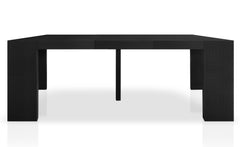 Table console extensible 200cm moulures orientales Nassau Morocco Noir mat