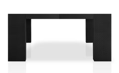 Table console extensible 200cm moulures orientales Nassau Morocco Noir mat