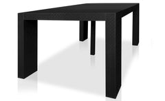 Table console extensible 200cm moulures orientales Nassau Morocco Noir mat