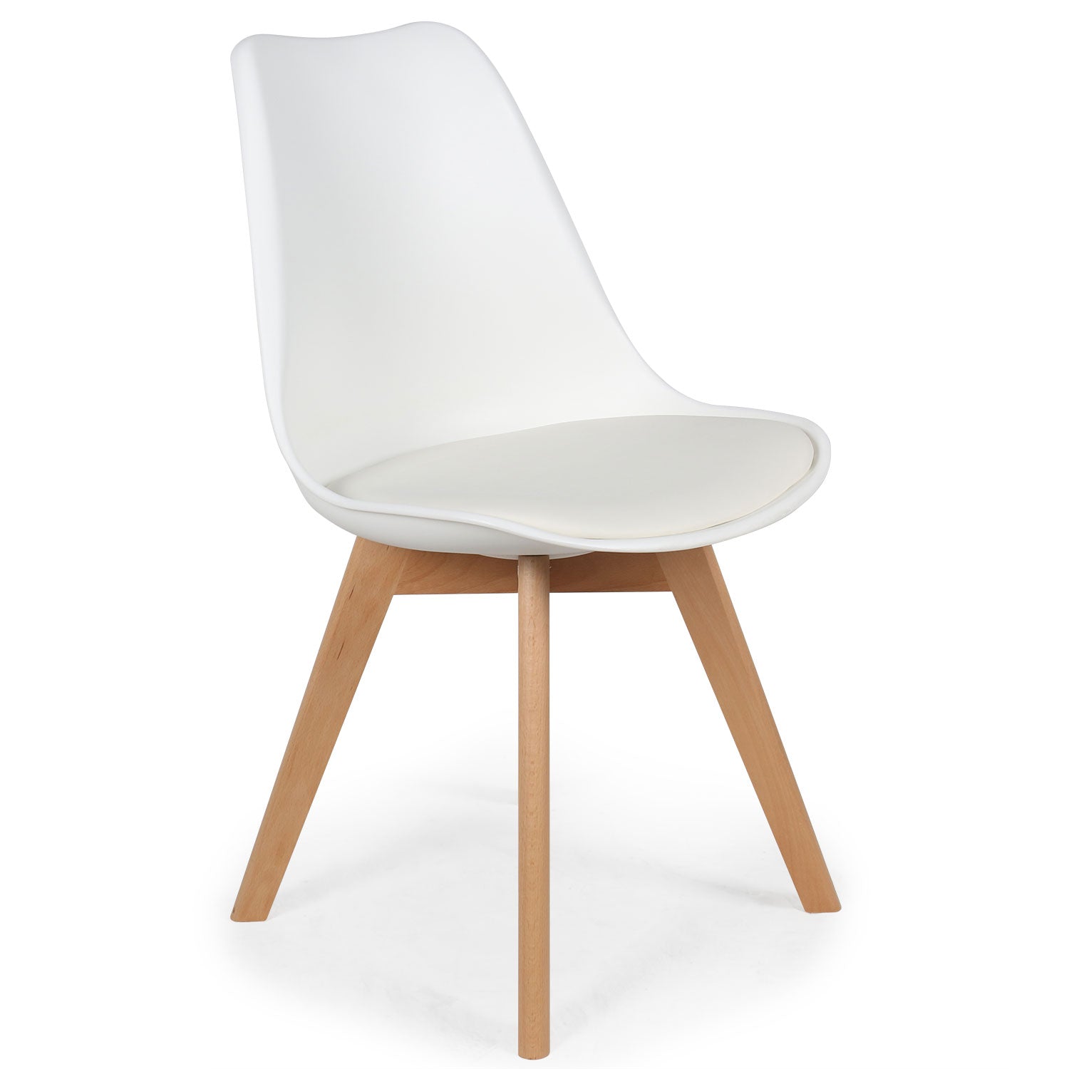 Lot de 2 chaises style scandinave Bovary Blanc