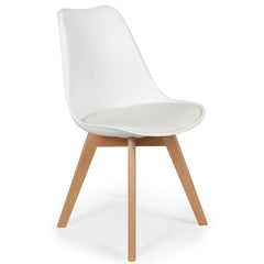 Lot de 2 chaises style scandinave Bovary Blanc