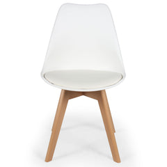 Lot de 2 chaises style scandinave Bovary Blanc