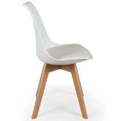 Lot de 2 chaises style scandinave Bovary Blanc
