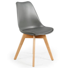 Lot de 2 chaises style scandinave Bovary gris