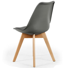 Lot de 2 chaises style scandinave Bovary gris