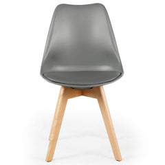 Lot de 2 chaises style scandinave Bovary gris