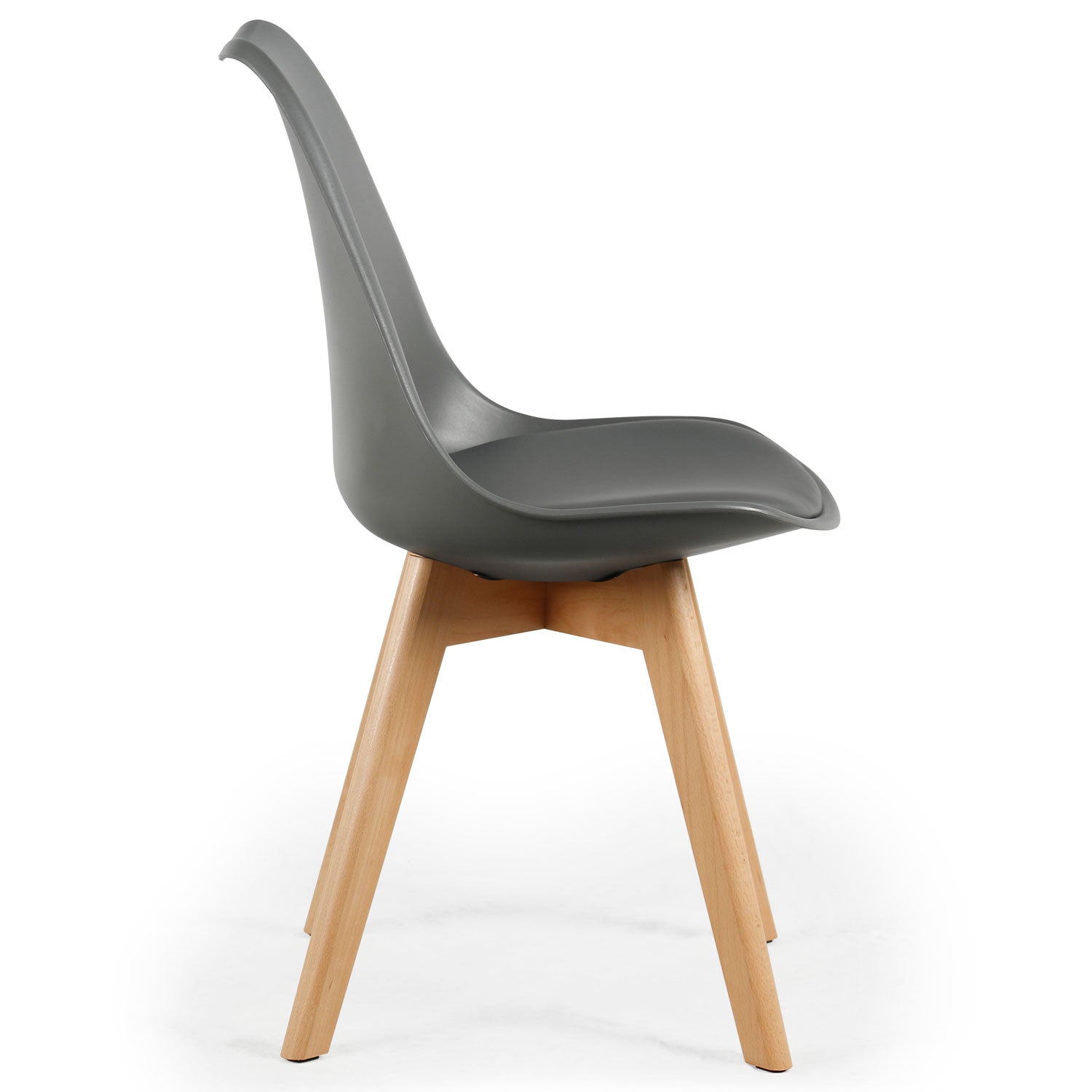 Lot de 2 chaises style scandinave Bovary gris