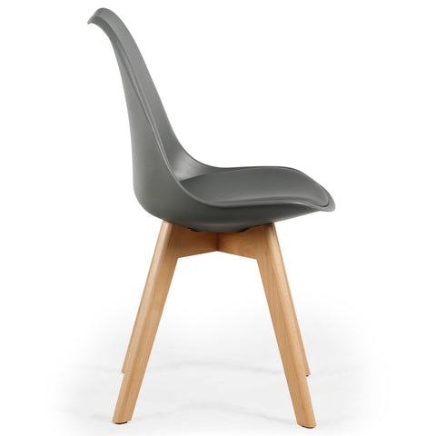 Lot de 2 chaises style scandinave Bovary gris
