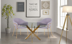 Lot de 2 chaises / fauteuils Ulrick Tissu Gris
