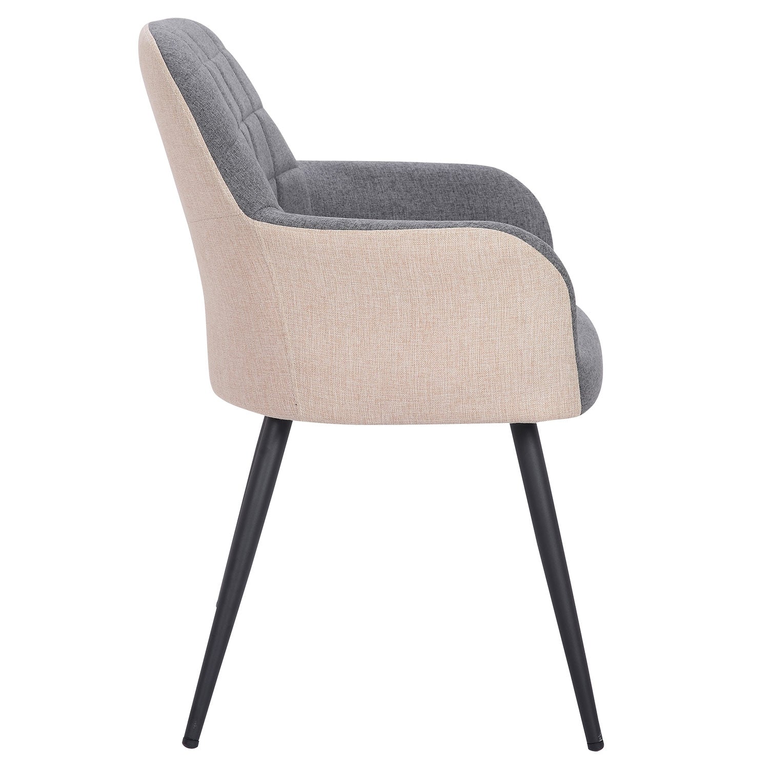 Chaise / Fauteuil Unika Tissu Gris et Beige