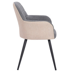 Chaise / Fauteuil Unika Tissu Gris et Beige