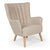 Fauteuil scandinave couleur beige