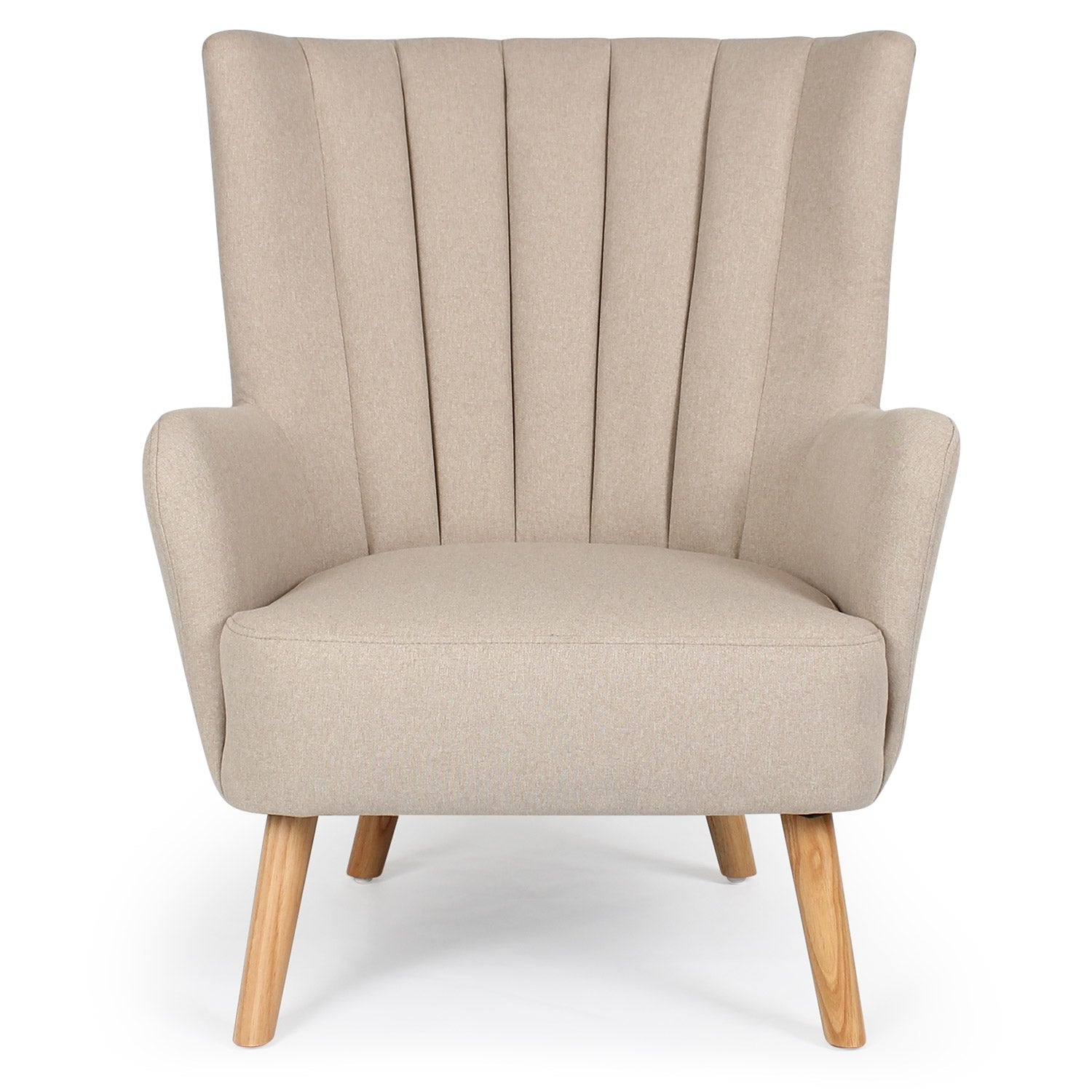 Fauteuil scandinave Vidal Beige