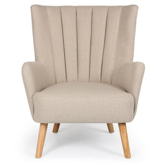 Fauteuil scandinave Vidal Beige