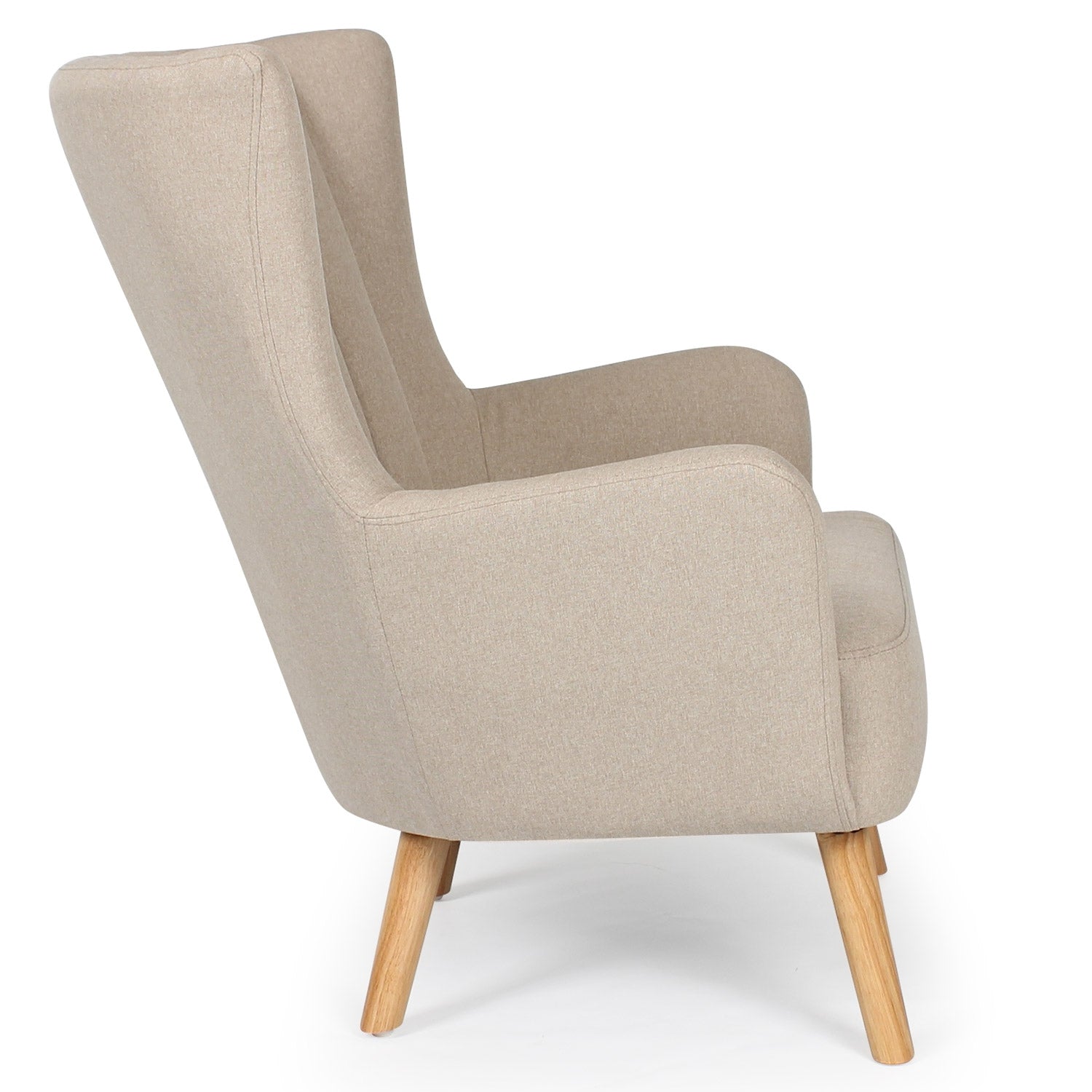 Fauteuil scandinave Vidal Beige