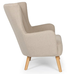Fauteuil scandinave Vidal Beige