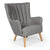 Fauteuil scandinave en tissu gris foncé