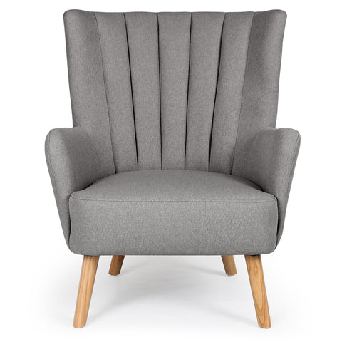 Fauteuil scandinave Vidal Gris