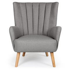 Fauteuil scandinave Vidal Gris