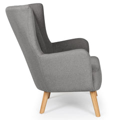 Fauteuil scandinave Vidal Gris