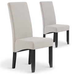 Lot de 2 chaises Paris tissu Beige 