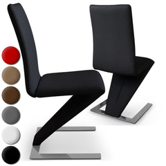 Lot de 2 chaises design et modernes noires Flash